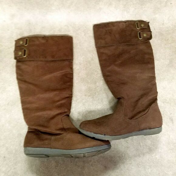 Rampage Womens Cadeler  Size 6 Brown  Fabric Pull On Mid Calf Boots - Picture 1 of 5